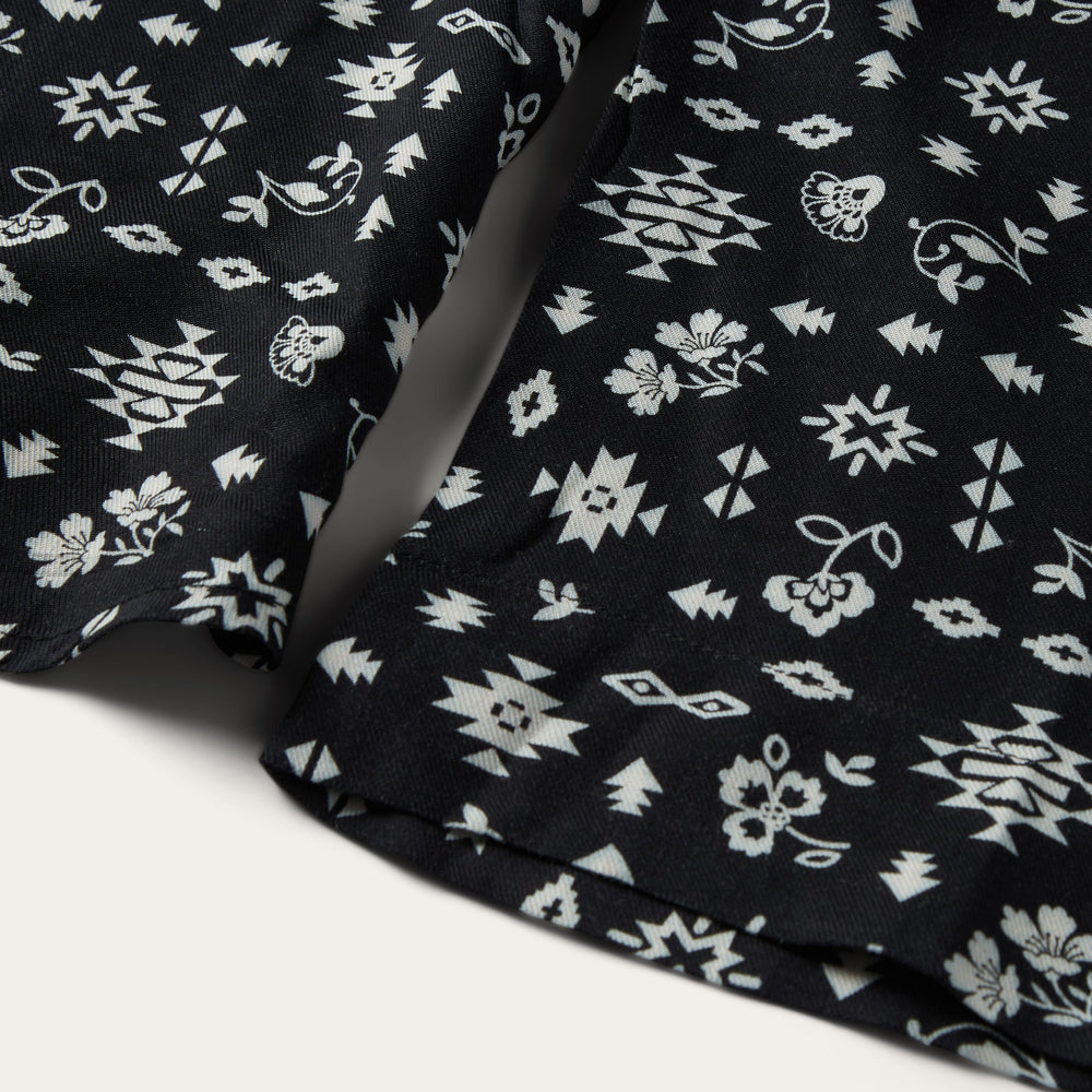 Southwestern Ditzy Print Blouse Black | Stetson