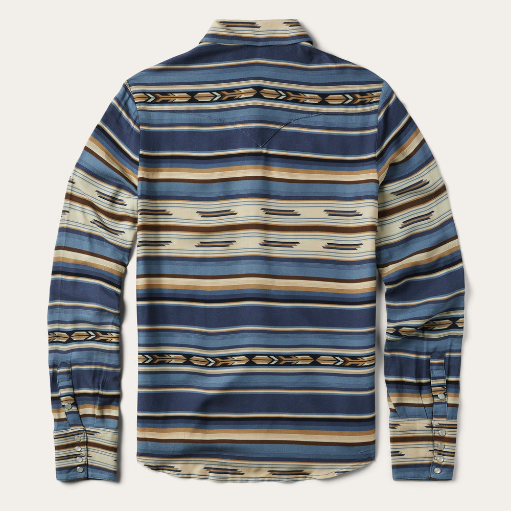 Indigo Serape Print Shirt Blue | Stetson