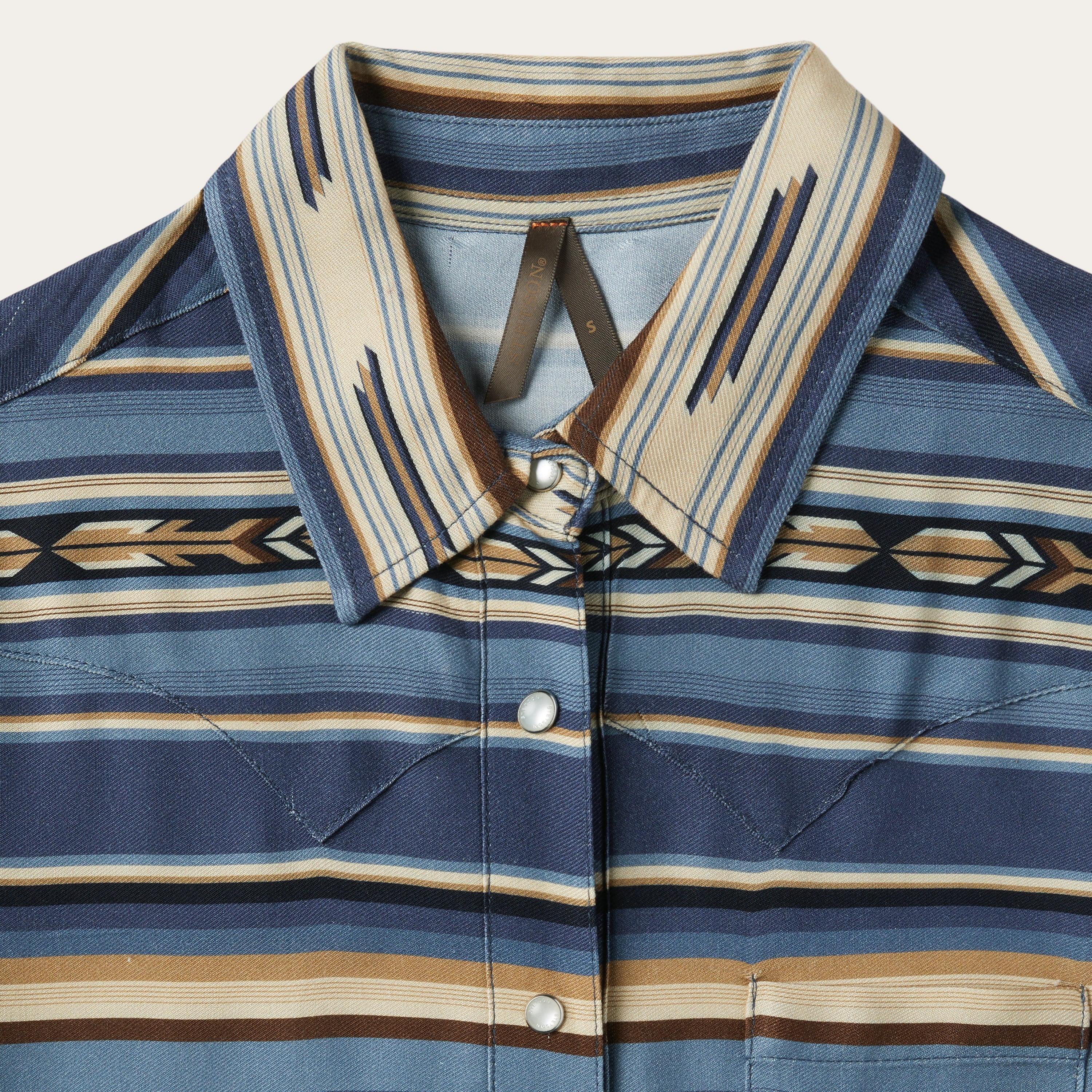Indigo Serape Print Shirt Blue | Stetson