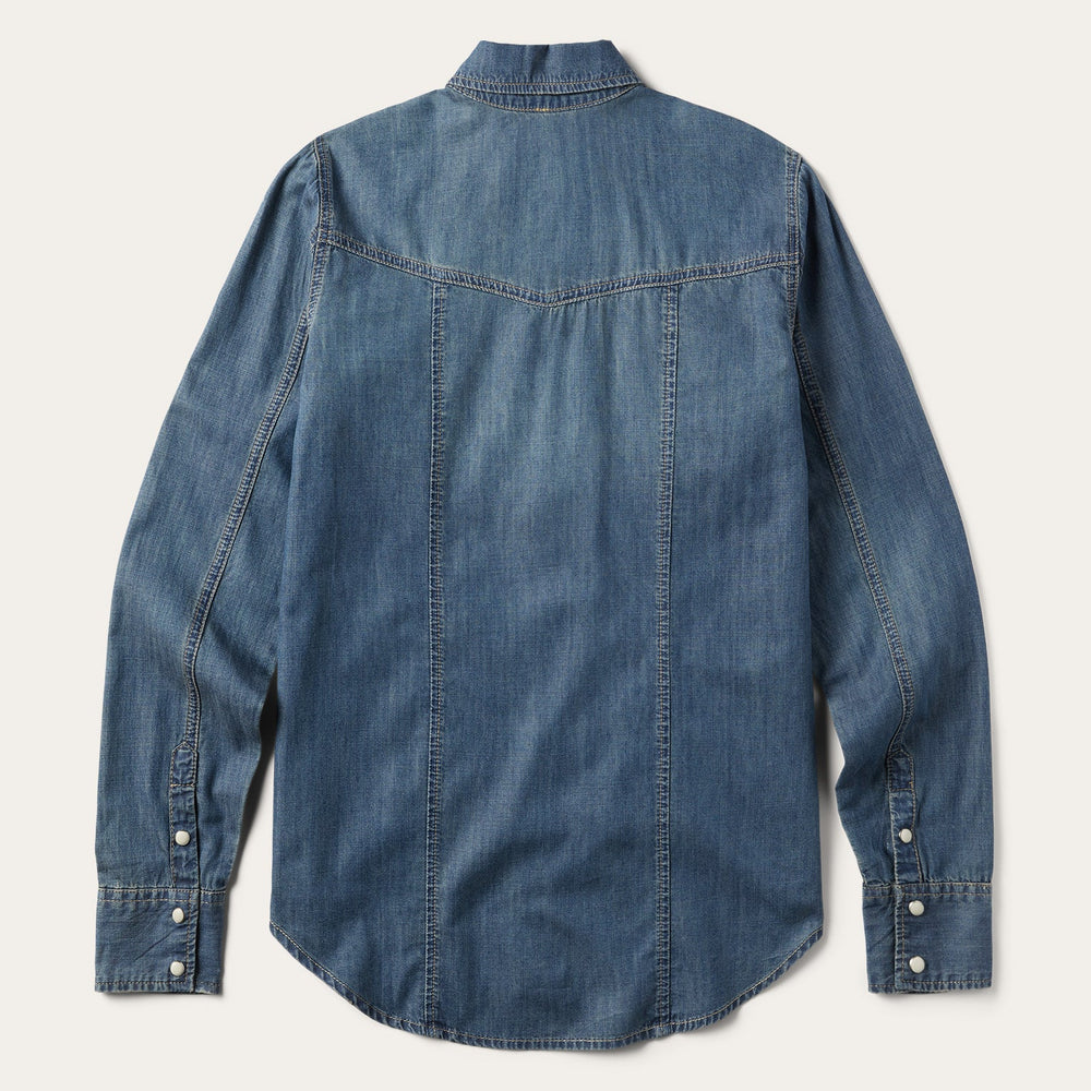 Boyfriend Fit Denim Shirt Blue | Stetson