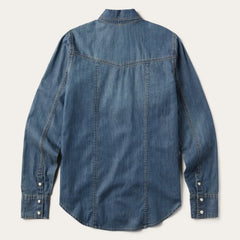 Boyfriend Fit Denim Shirt Blue | Stetson