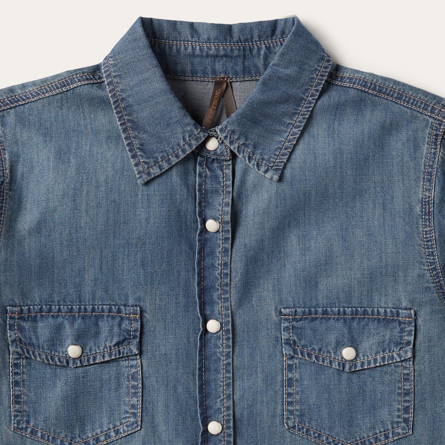 Boyfriend Fit Denim Shirt Blue | Stetson