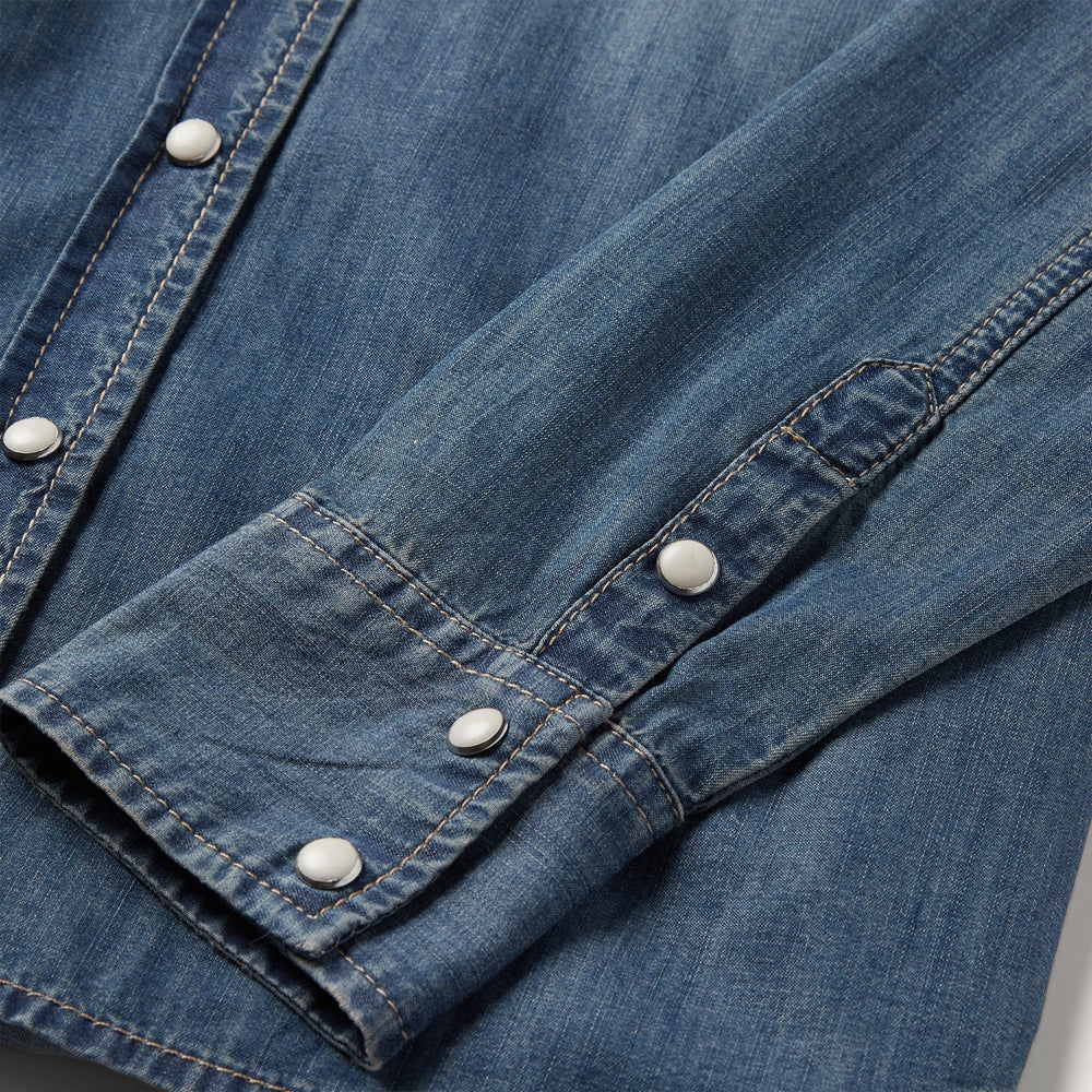 Boyfriend Fit Denim Shirt Blue | Stetson