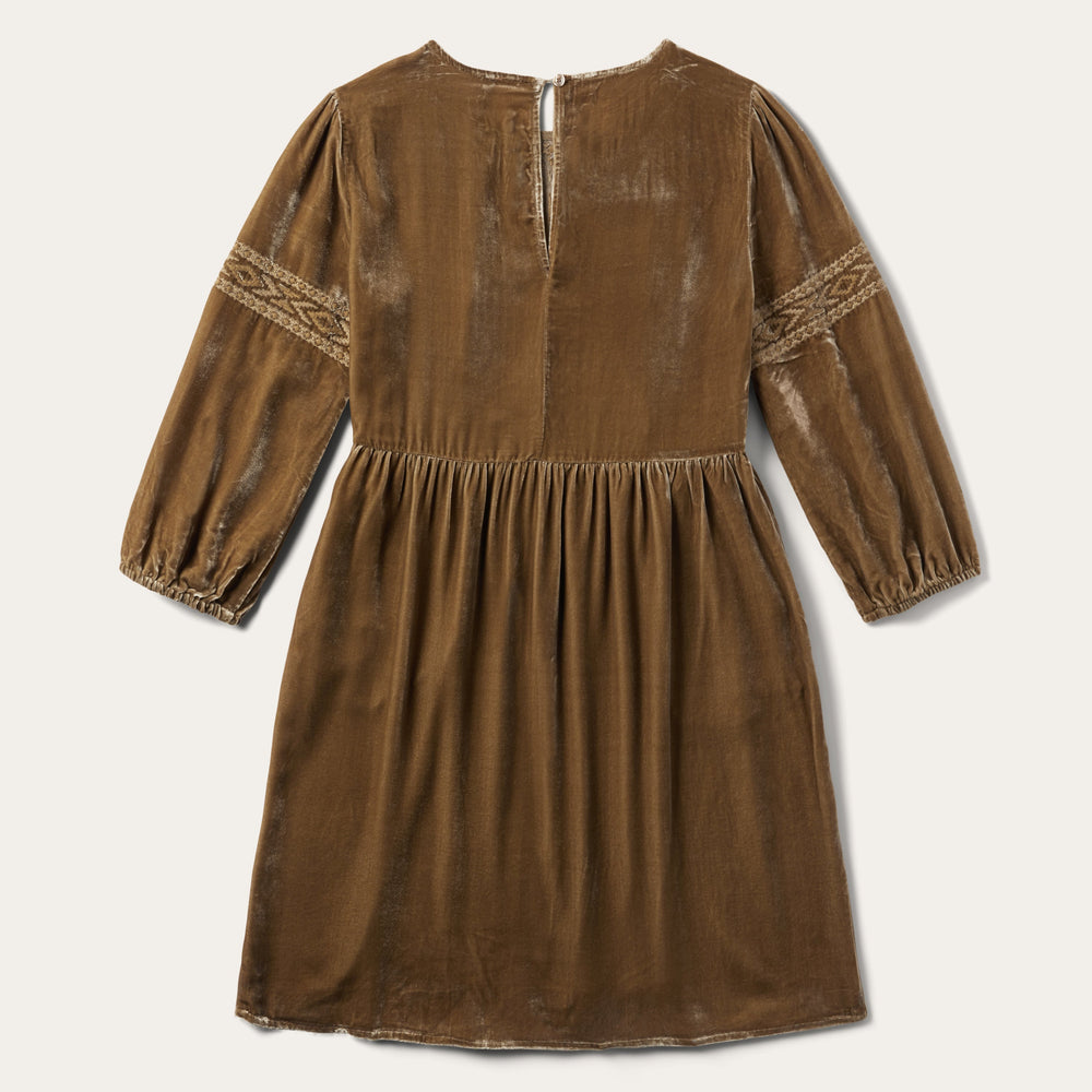 Khaki Velvet Babydoll Dress Copper | Stetson