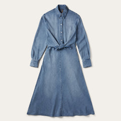 Denim Tie-Front Dress Blue | Stetson