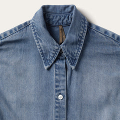 Denim Tie-Front Dress Blue | Stetson