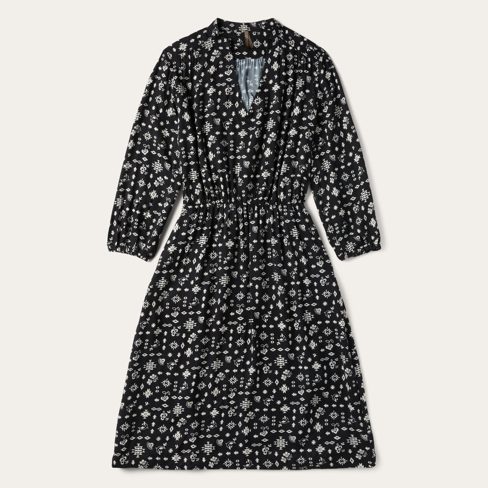 Southwestern Ditzy Print Dress Black | Stetson