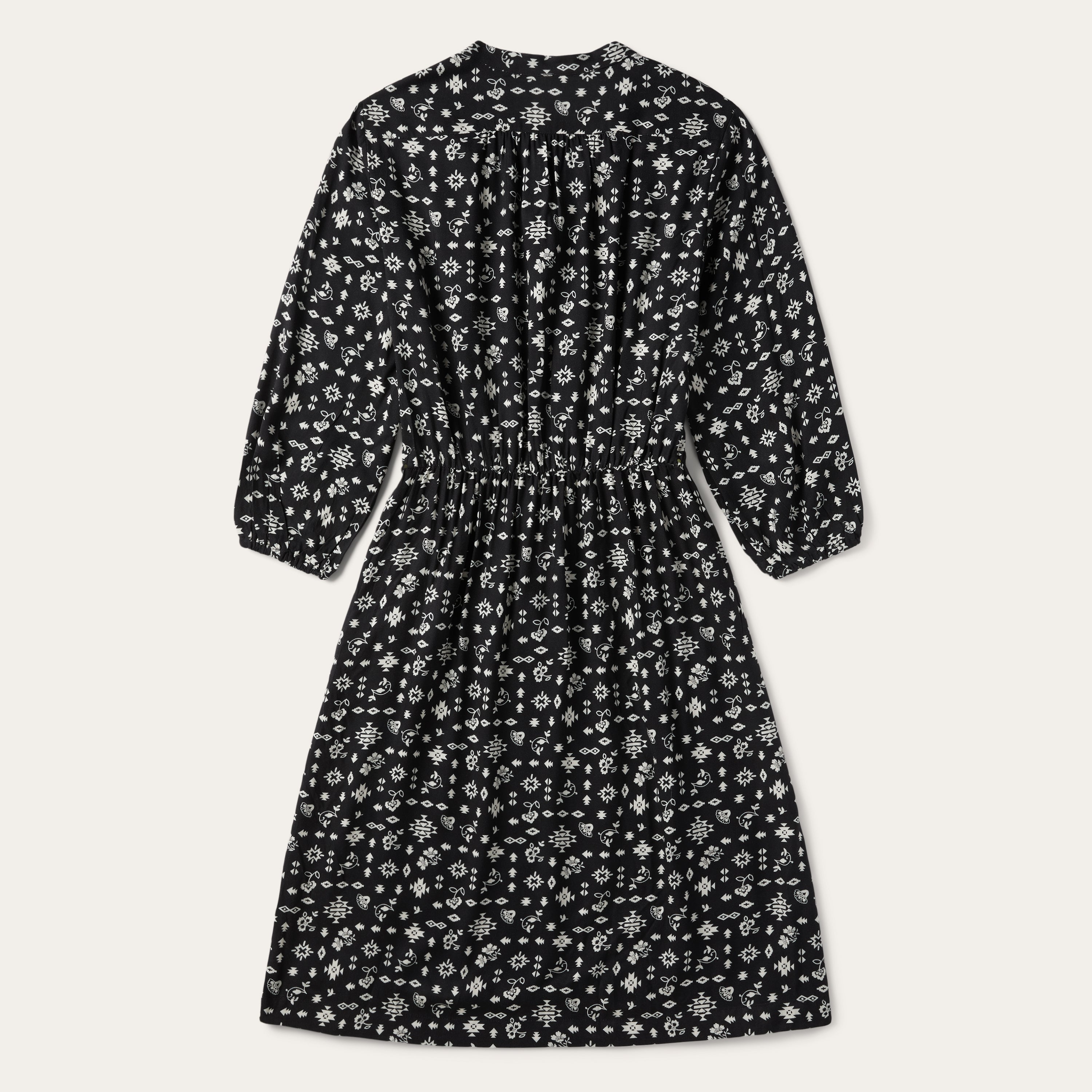 Southwestern Ditzy Print Dress Black | Stetson