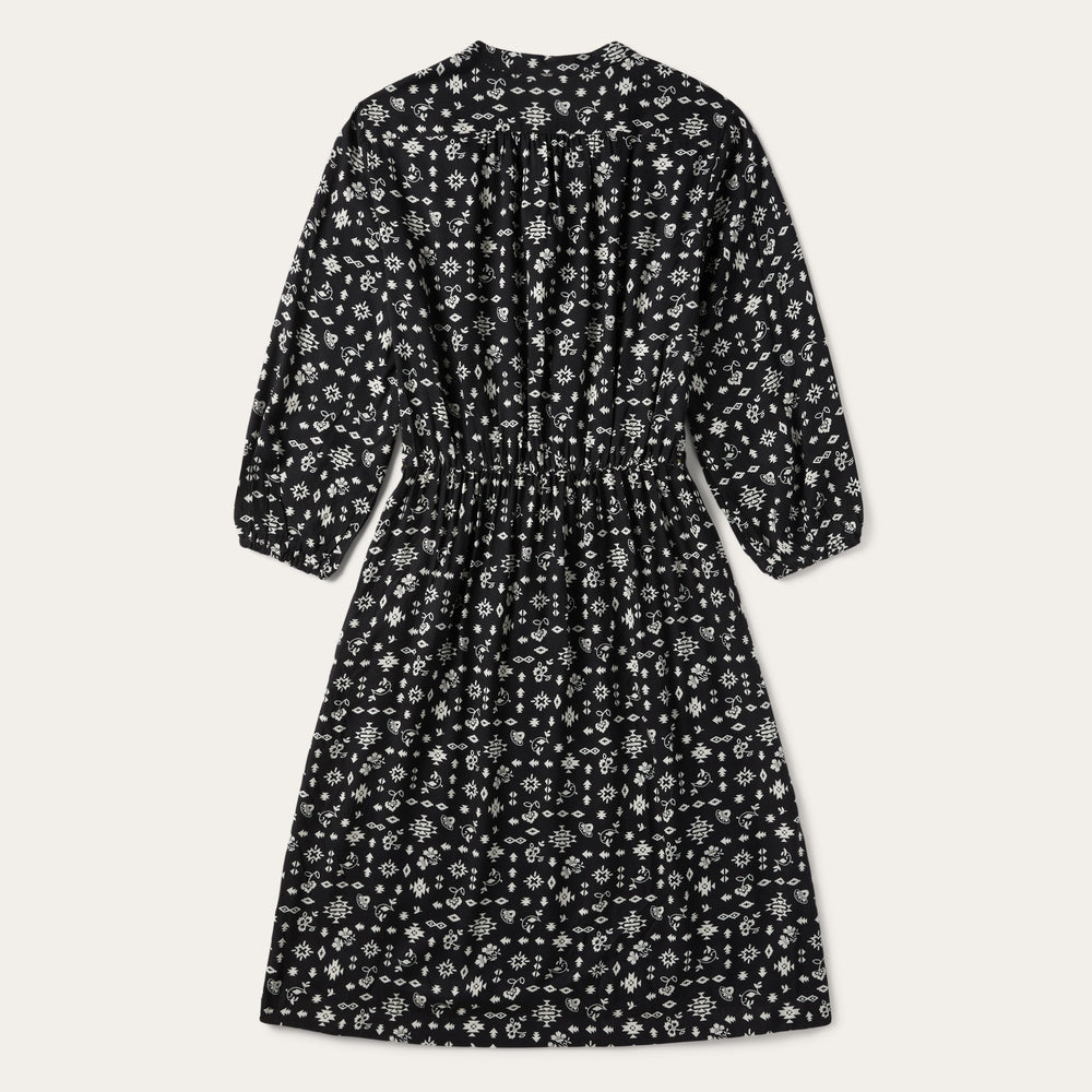 Southwestern Ditzy Print Dress Black | Stetson