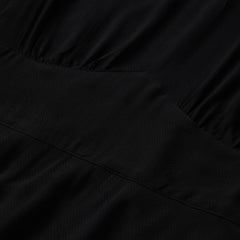 Black Herringbone Twill Midi Dress Black | Stetson