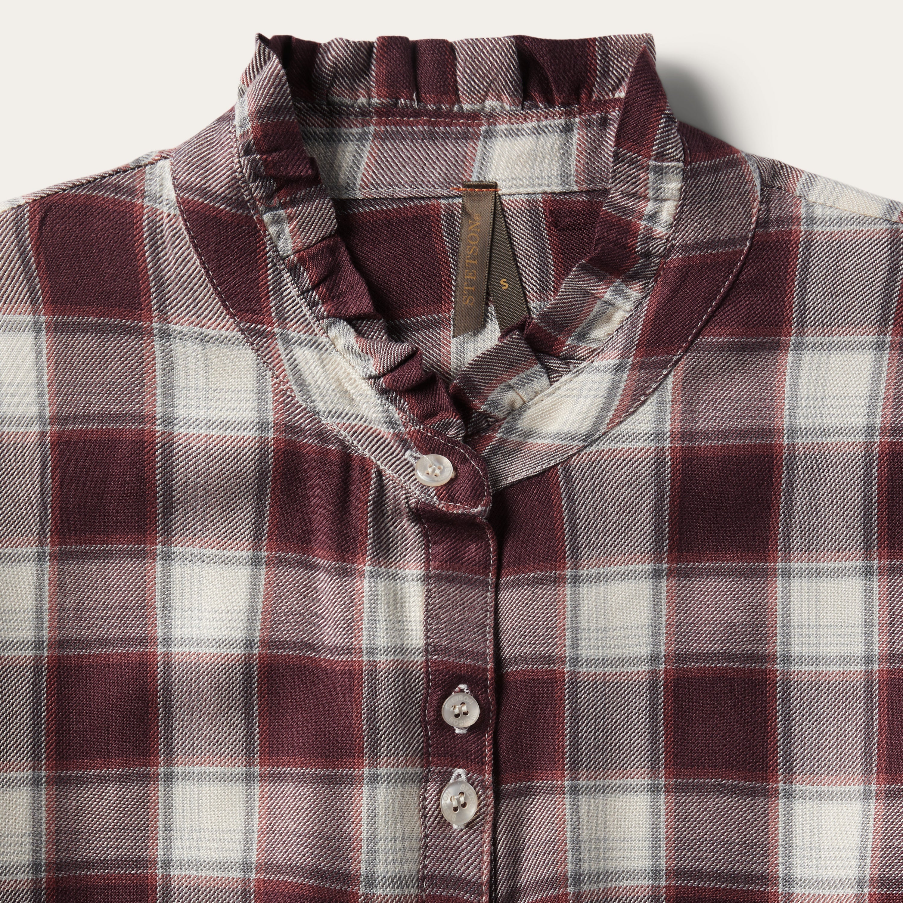 Gaucho Plaid Prairie Shirt Dress Wine | Stetson