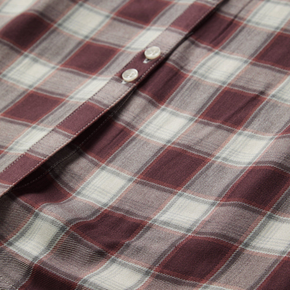 Gaucho Plaid Prairie Shirt Dress Wine | Stetson
