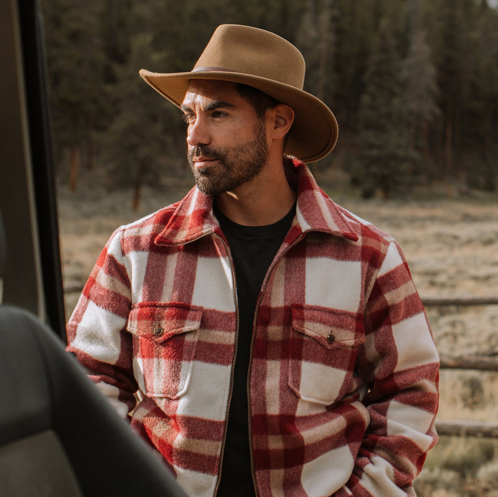 Plaid Lined Jac-Shirt Red | Stetson