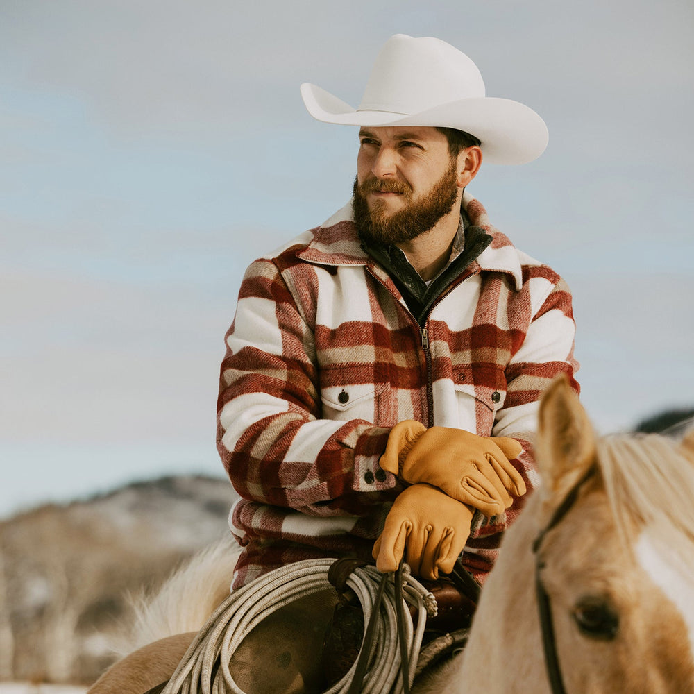Plaid Lined Jac-Shirt Red | Stetson
