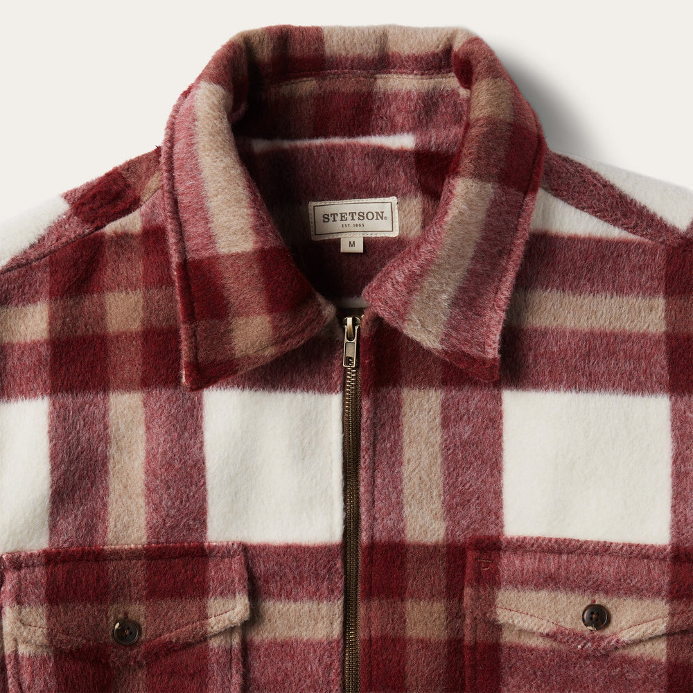 Plaid Lined Jac-Shirt Red | Stetson