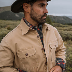 Camel Stretch Canvas Shirt Jacket Brown | Stetson