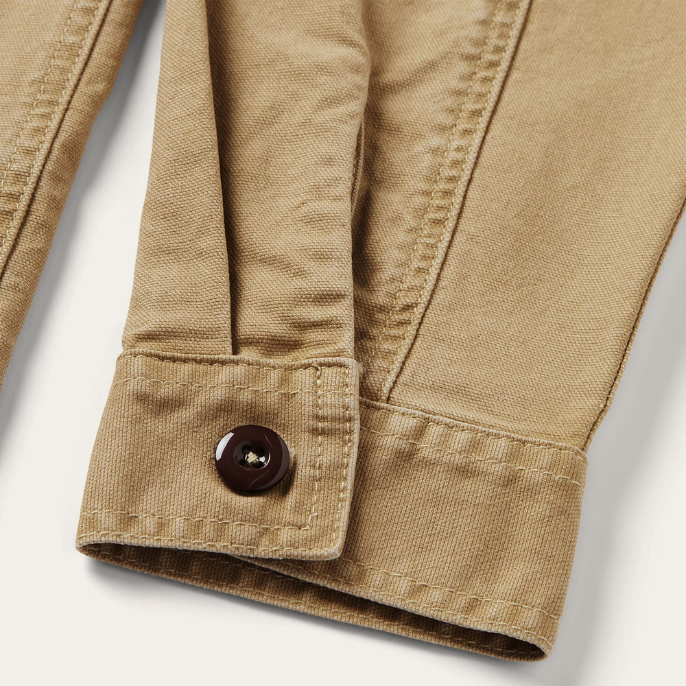 Camel Stretch Canvas Shirt Jacket Brown | Stetson