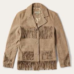 Fringe Suede Jacket Light Tan | Stetson