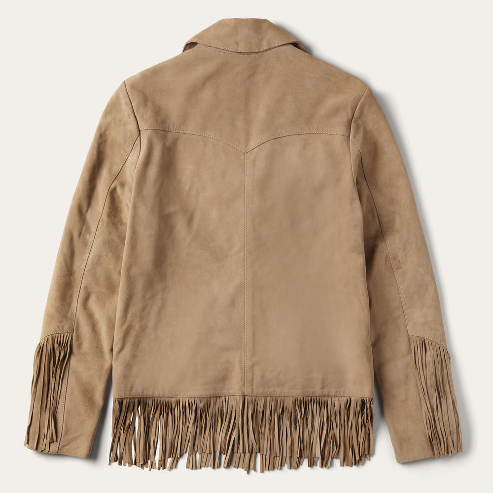 Fringe Suede Jacket Light Tan | Stetson