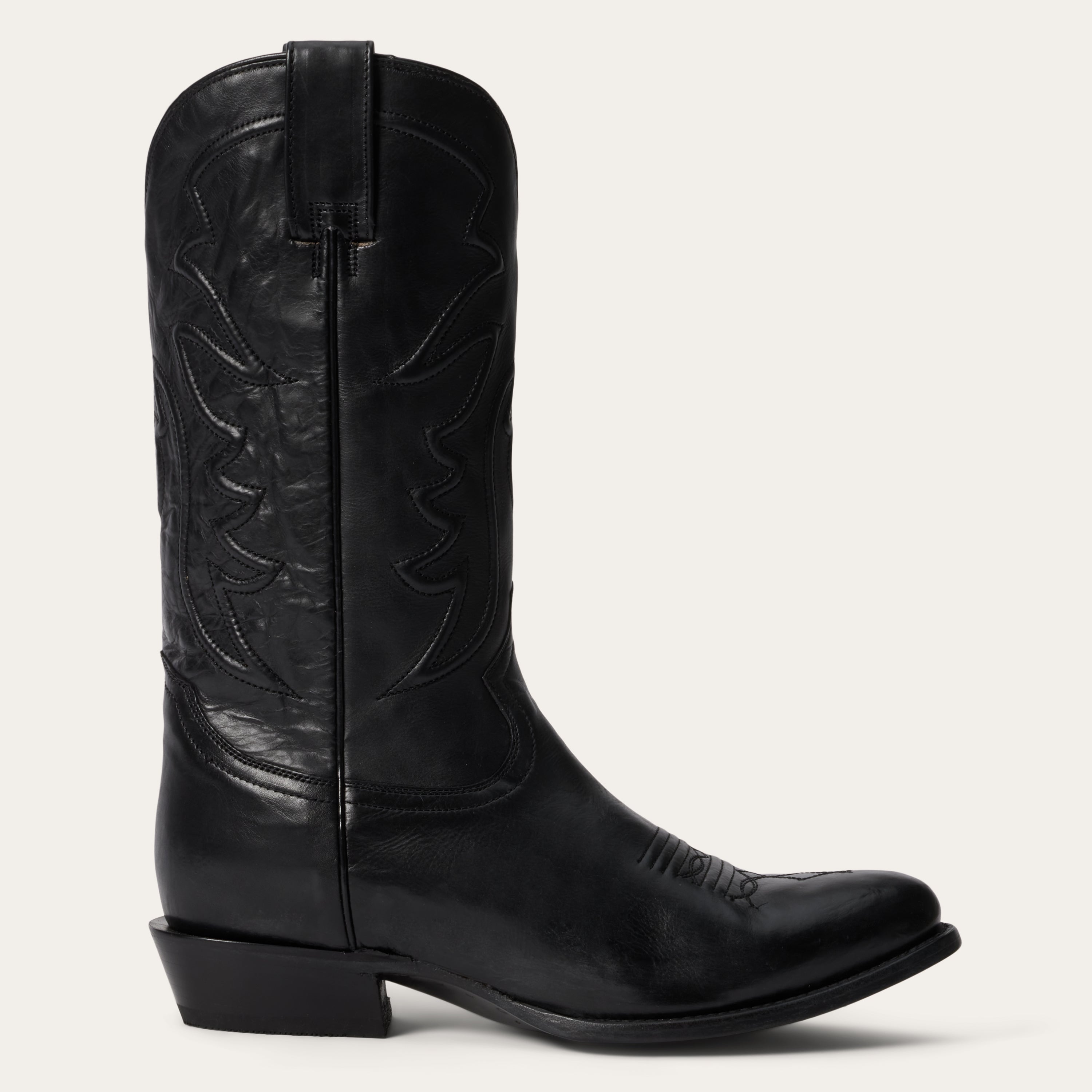 Ames Corded & Burnished Leather Boot Black | Stetson