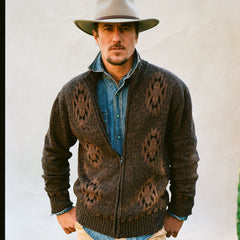 Vertical Aztec Cardigan Brown | Stetson