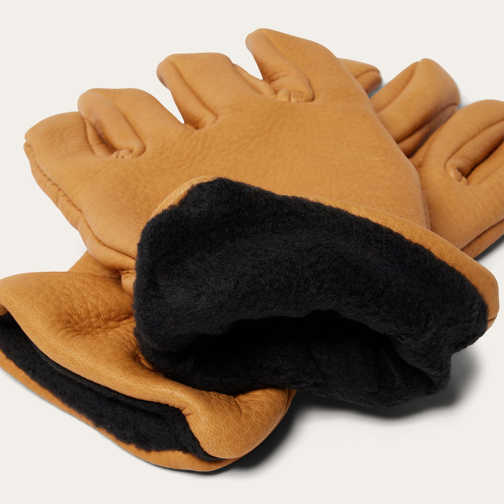 Deerskin Roper Glove - Lined Saddle Tan | Stetson
