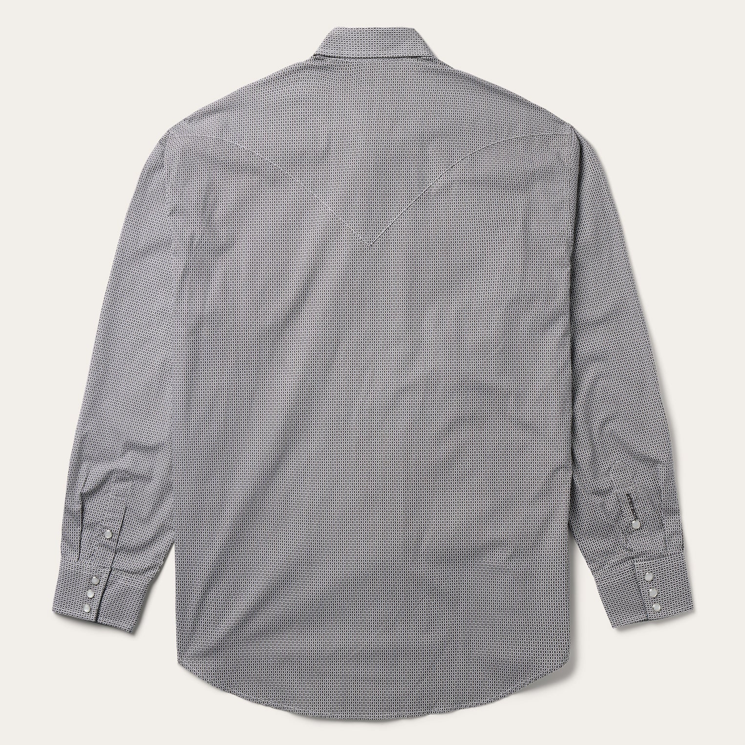 Grey Geo Print Western Shirt Grey | Stetson