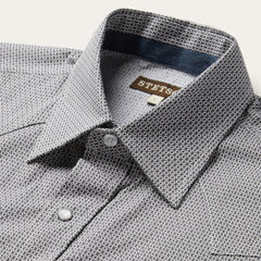 Grey Geo Print Western Shirt Grey | Stetson