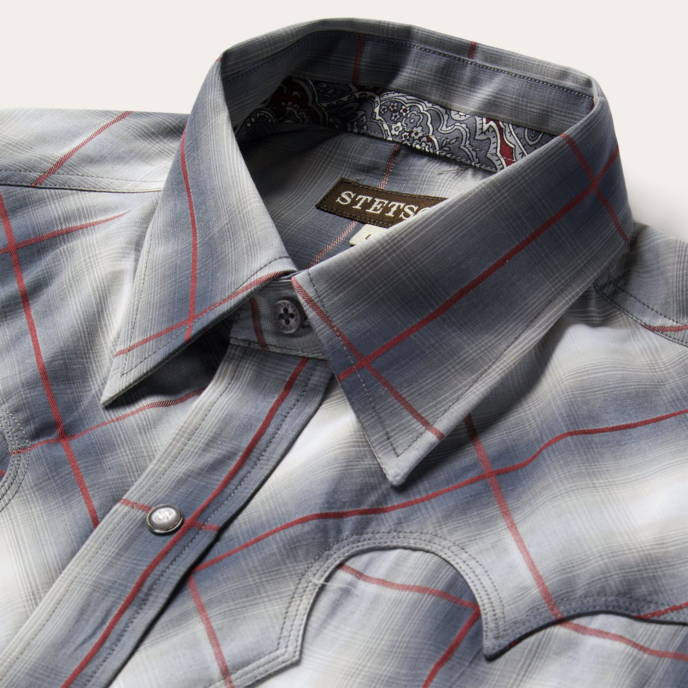 Smoke Ombre Western Shirt Grey | Stetson