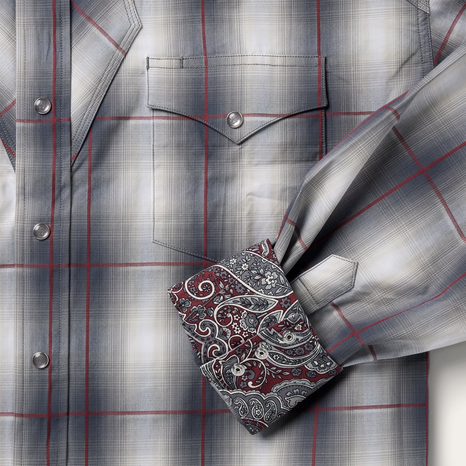 Smoke Ombre Western Shirt Grey | Stetson