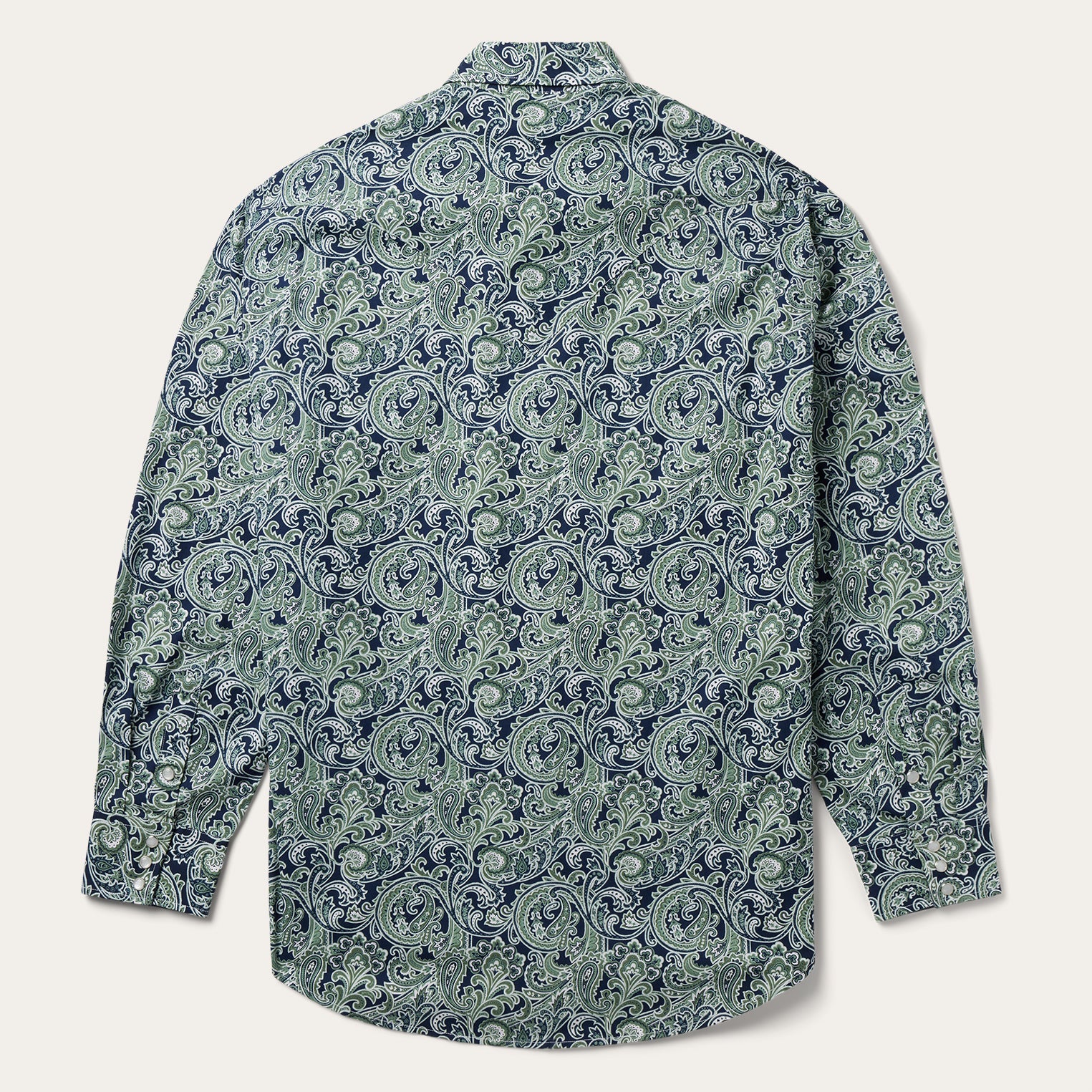 Greenspring Paisley Print Western Shirt Blue | Stetson