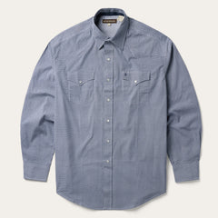 Blue Deco Geo Print Western Shirt Blue | Stetson