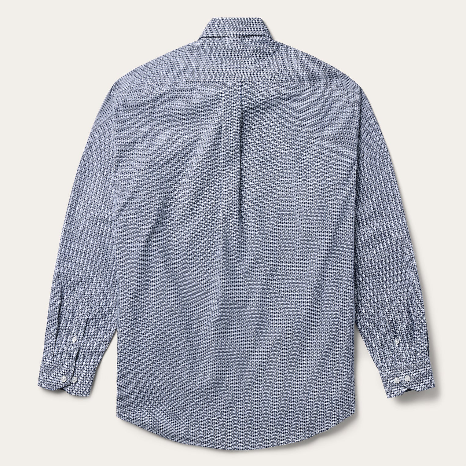 Blue Deco Geo Print Button Front Shirt Blue | Stetson