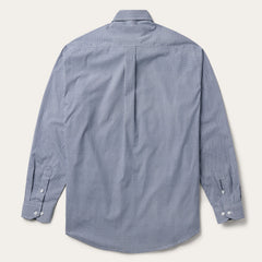 Blue Deco Geo Print Button Front Shirt Blue | Stetson