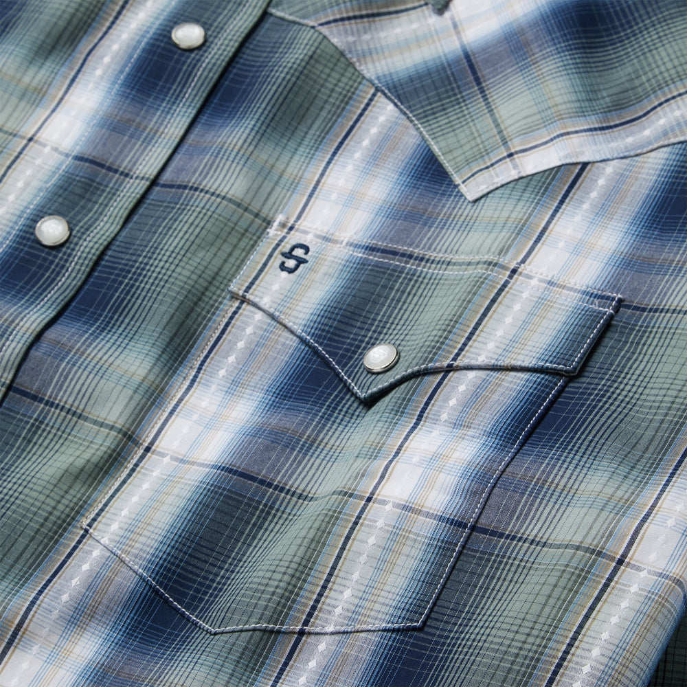 Lucky Diamond Plaid Western Shirt Green | Stetson