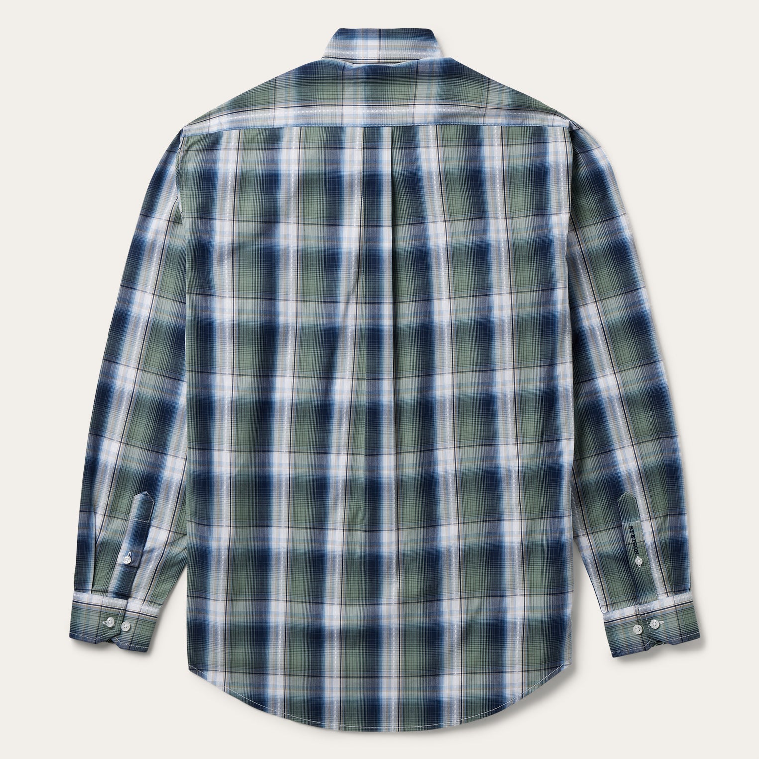 Lucky Diamond Plaid Button Front Shirt Green | Stetson