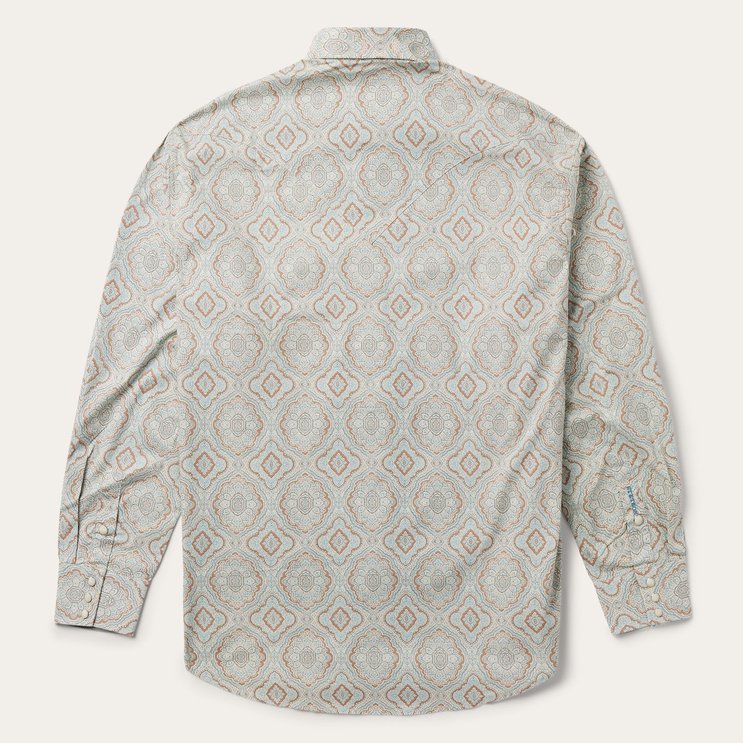 Aqua Paisley Print Western Shirt Green | Stetson