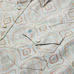 Aqua Paisley Print Western Shirt Green | Stetson
