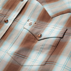 Sand Ombre Plaid Western Shirt Brown | Stetson