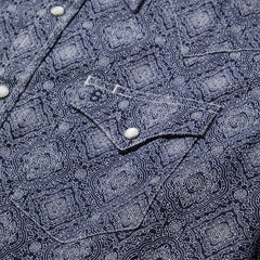 Blue Medallion Print Western Shirt Blue | Stetson