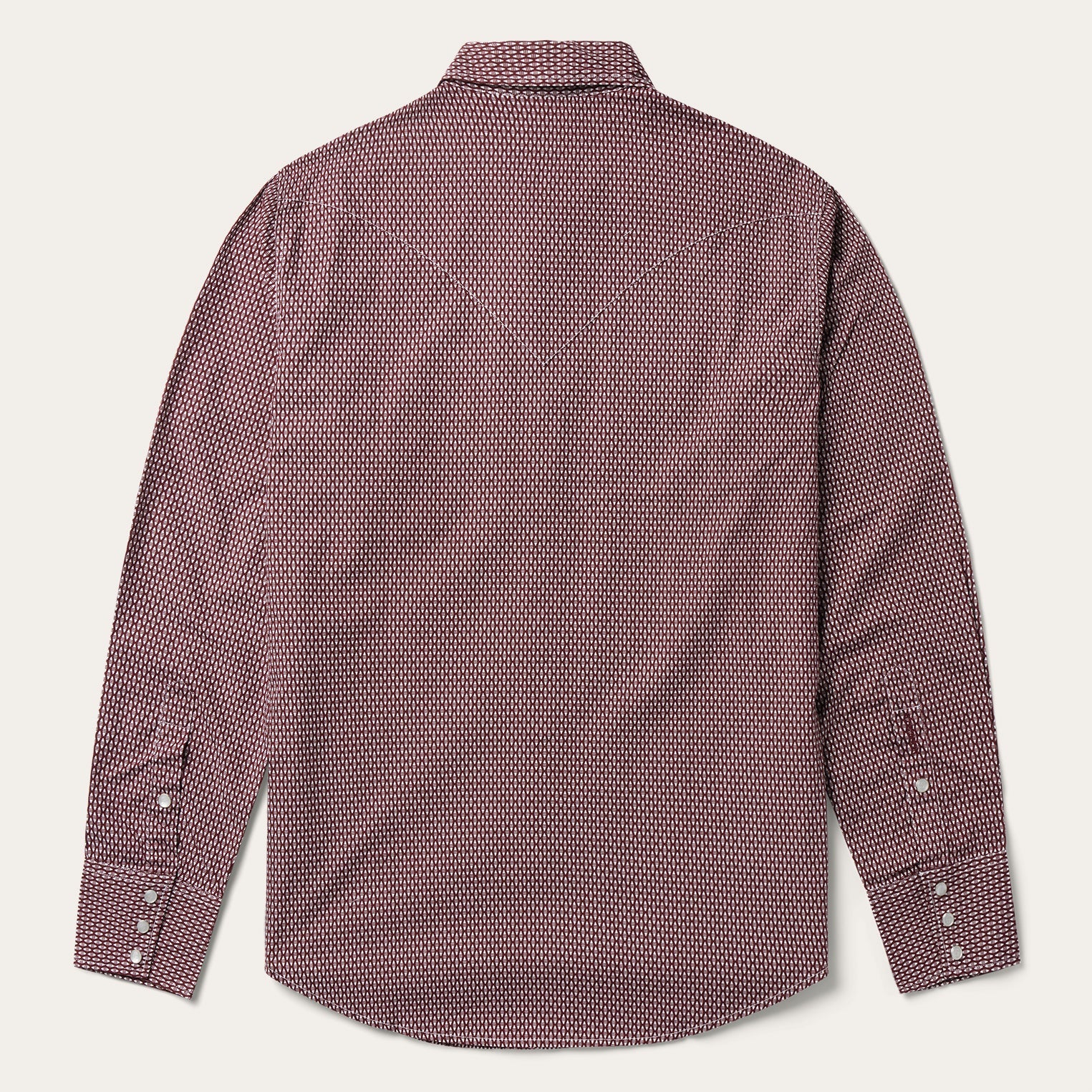 Broken Diamond Print Western Shirt Red | Stetson