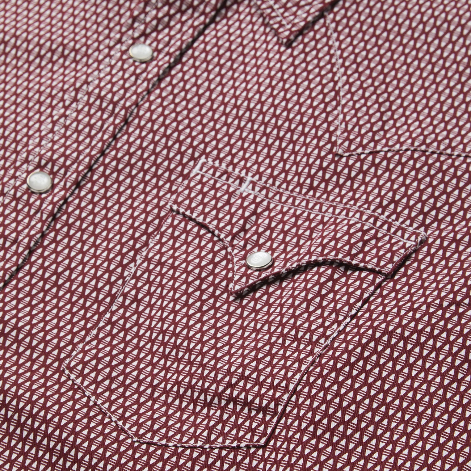 Broken Diamond Print Western Shirt Red | Stetson
