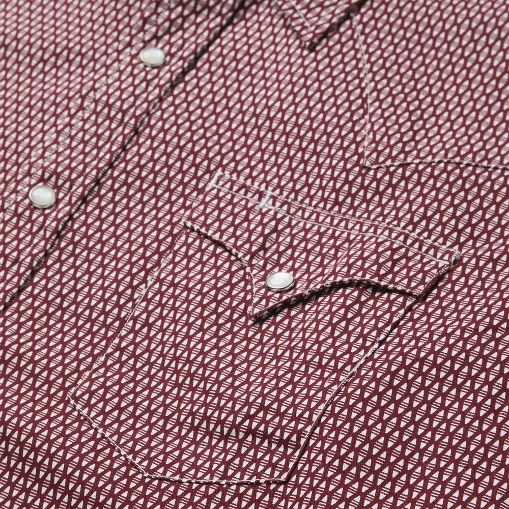 Broken Diamond Print Western Shirt Red | Stetson