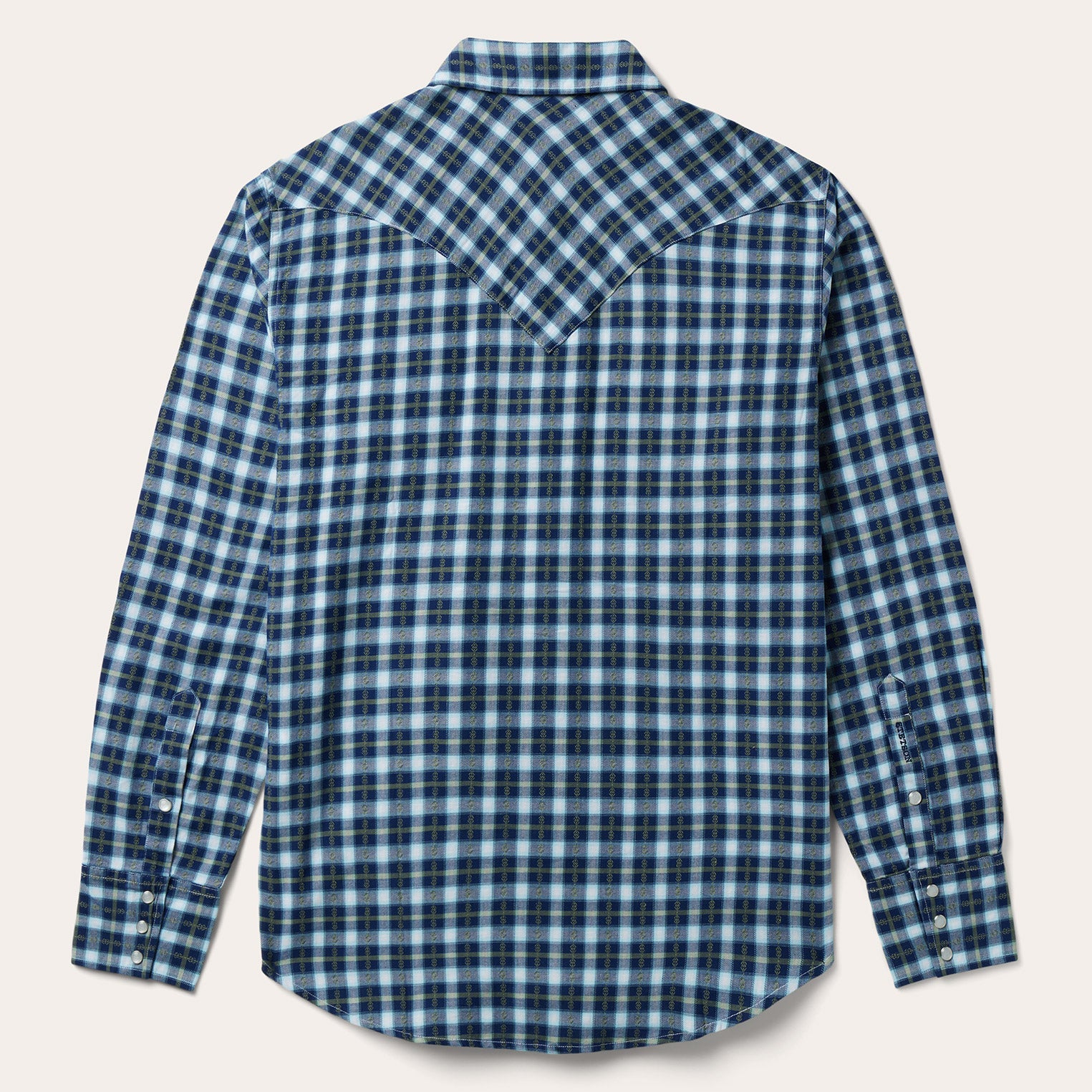 Plaid Twill Dobby Western Shirt Blue | Stetson