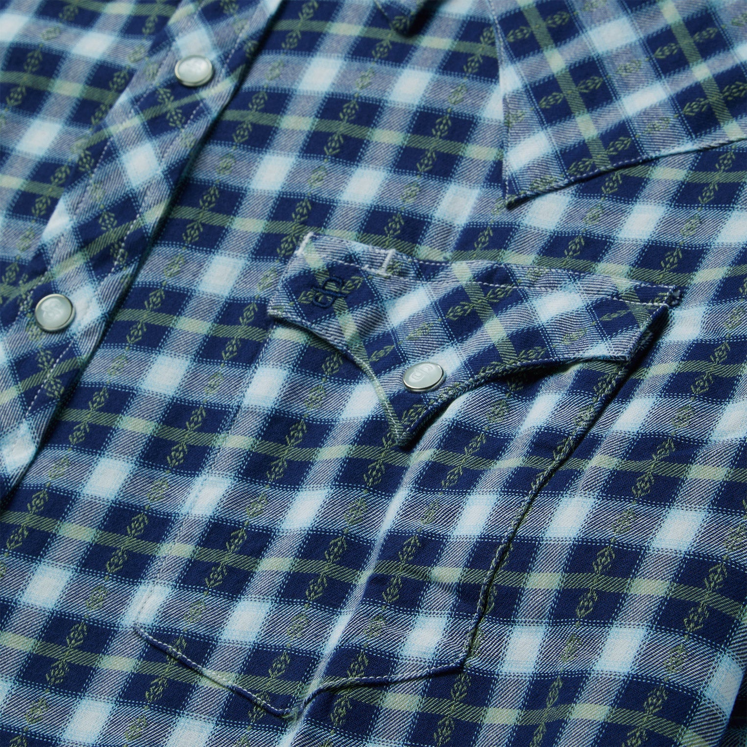Plaid Twill Dobby Western Shirt Blue | Stetson