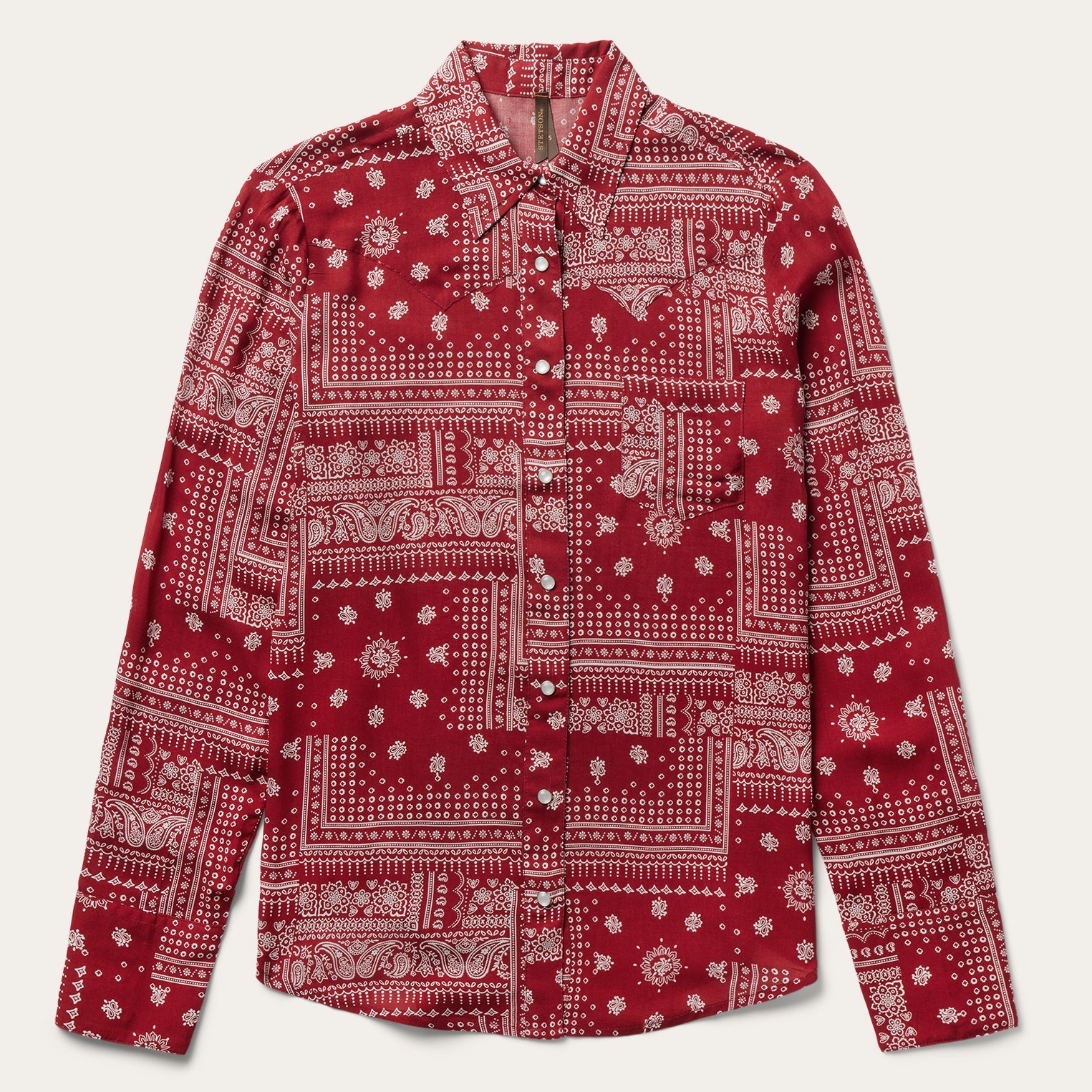 Red Bandana Patchwork Shirt Red | Stetson