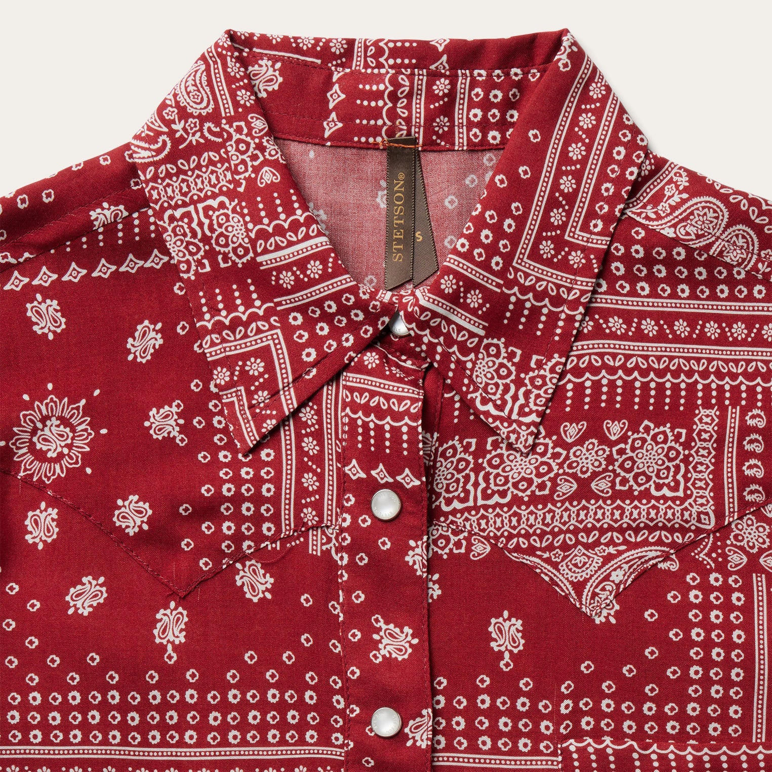 Red Bandana Patchwork Shirt Red | Stetson
