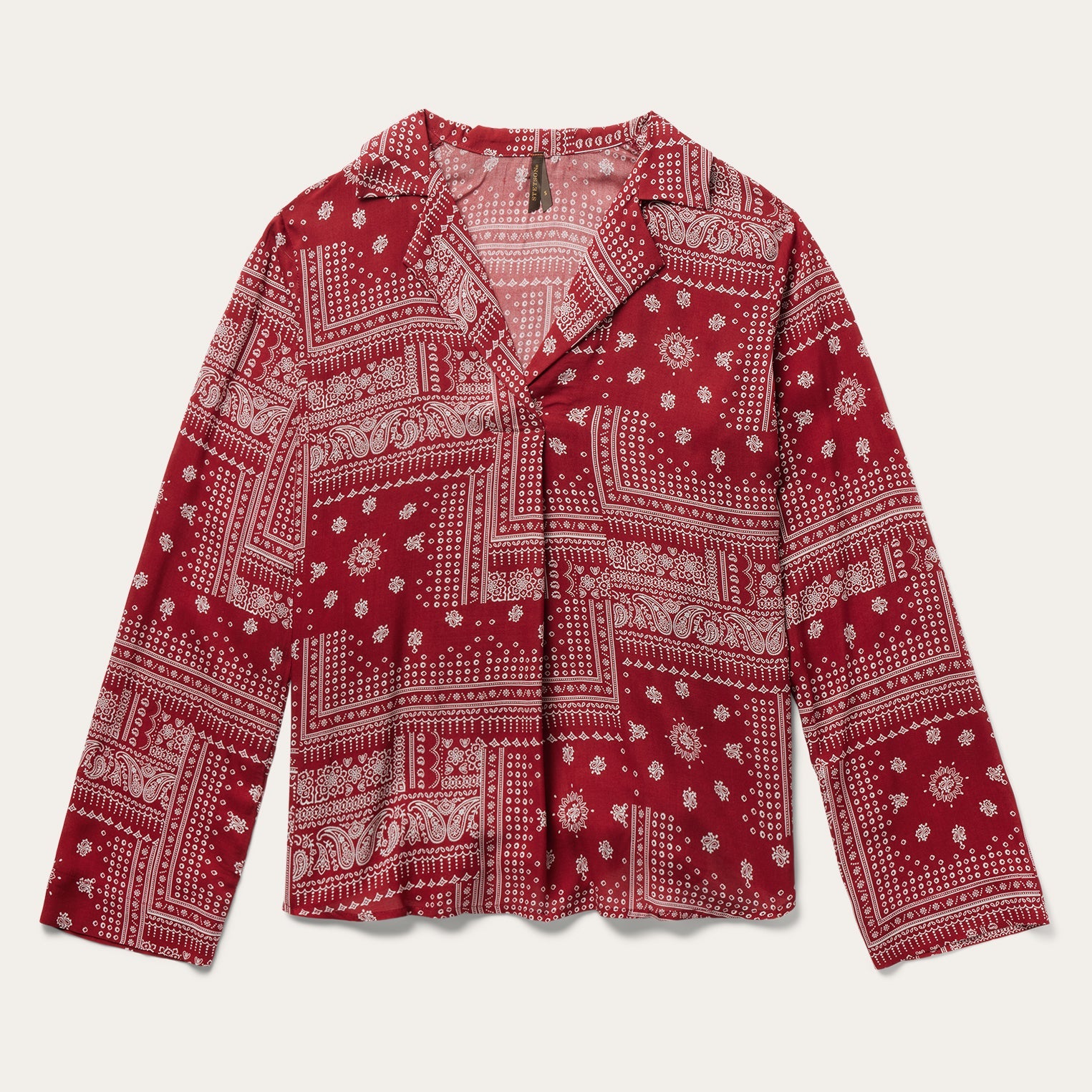 Red Bandana Patchwork Blouse Red | Stetson