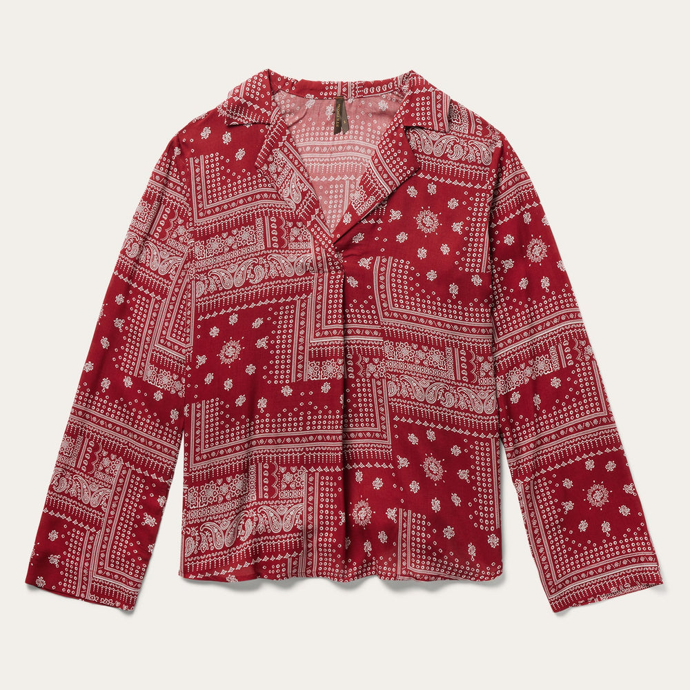 Red Bandana Patchwork Blouse Red | Stetson