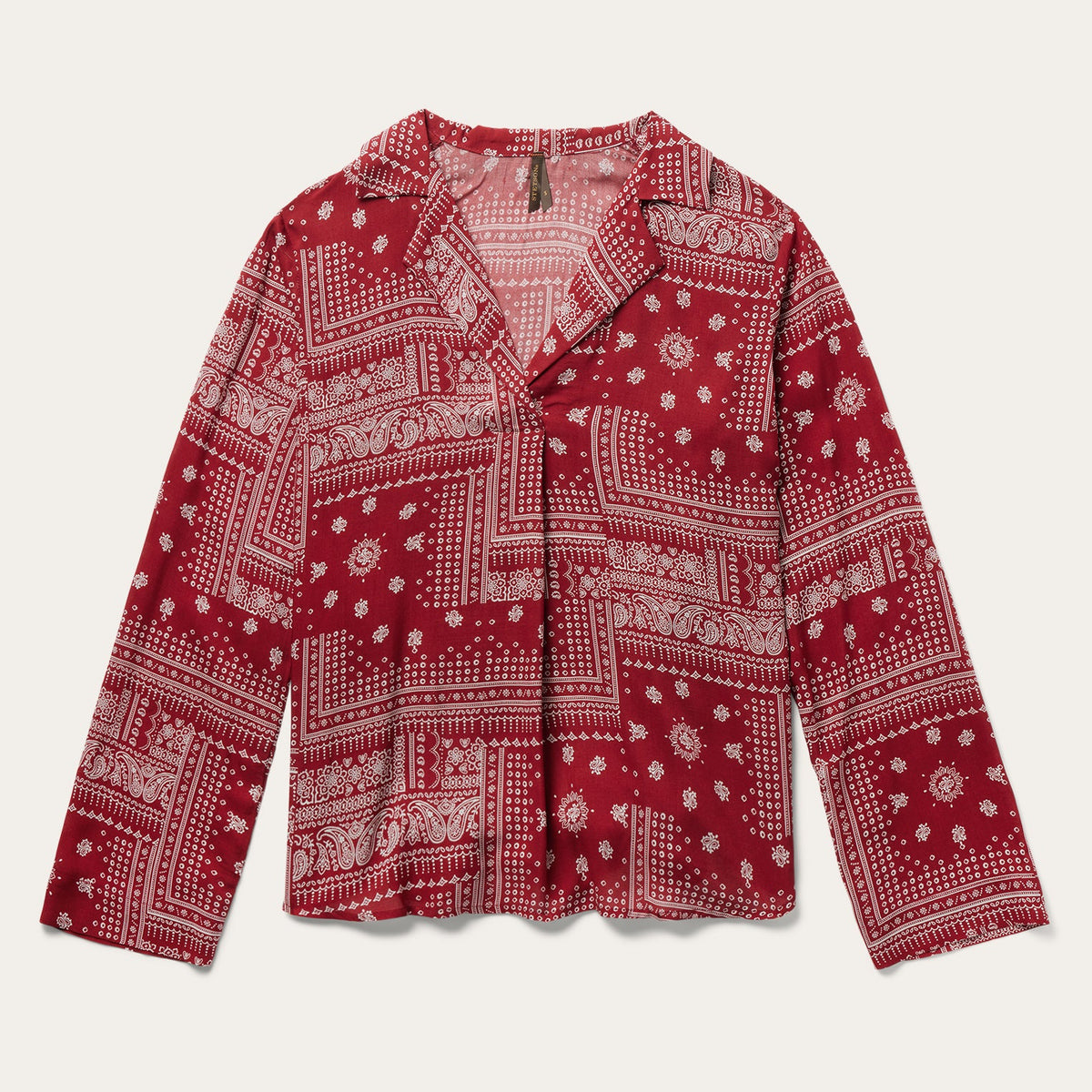 Red Bandana Patchwork Blouse Red | Stetson
